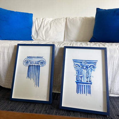 cuadros de columnas jonica y corinitia